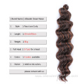 Synthetic Faux Locs Curly Ocean Wave Hair Extensions